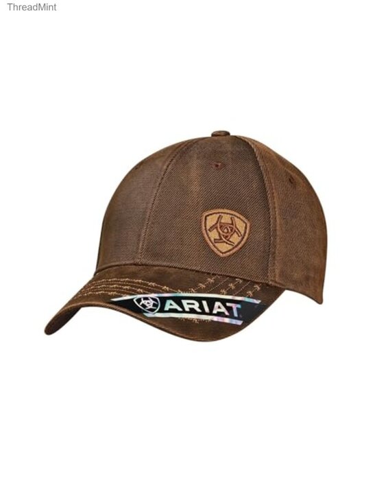Other - Men's Oilskin Cotton Twill Baseball Cap Adjustable Hook-and-Loop Western Hat